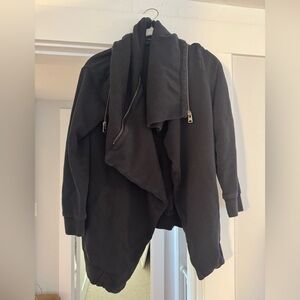 All Saints Charcoal Zippered sweatshirt jacket